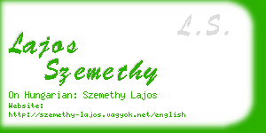 lajos szemethy business card